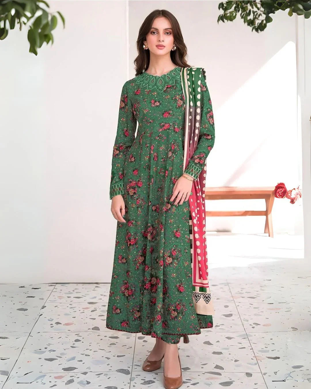 Jazmin Winters | Printed Soft Khaddar 3-Piece with Khaddar Shawl Jazmin Winters | Printed Soft Khaddar 3-Piece with Khaddar Shawl