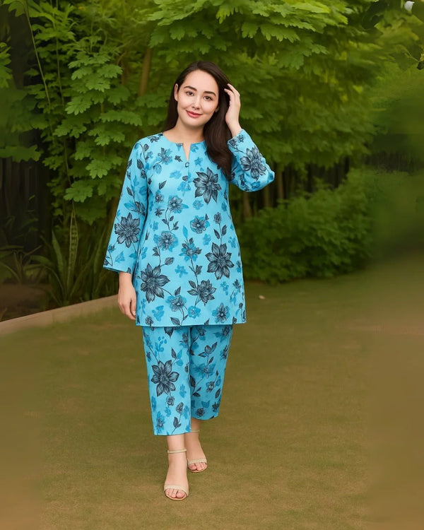 Floral Prints Summer 2025 – 2 Piece Digital Printed Shirt & Trouser