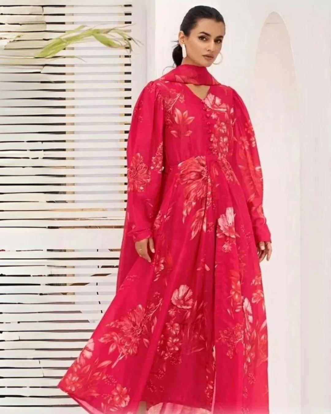 Ethnic Luxury Lawn Printed Suit | 3-Piece Unstitched Summer Collection 2025