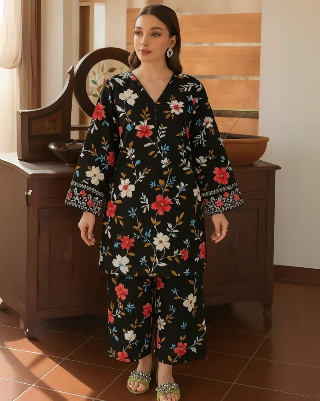 Floral Prints Summer 2025 – 2 Piece Digital Printed Shirt & Trouser